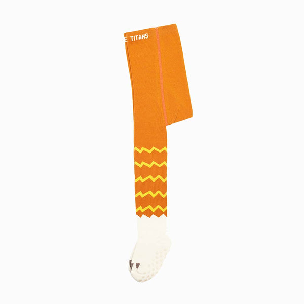 Orange Cotton Tights with Anti-Slip