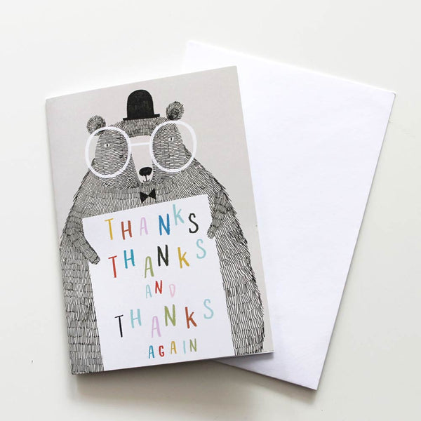 Thanks Bear Print Card