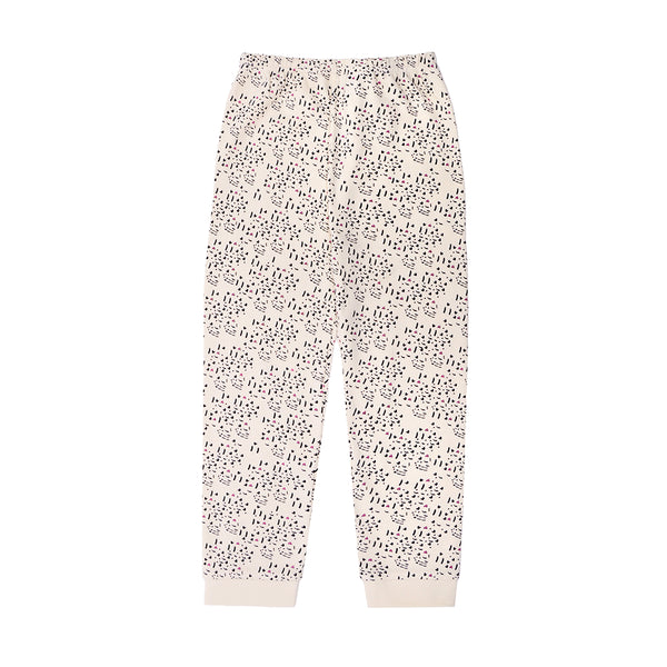 Cream Pattern Leggings