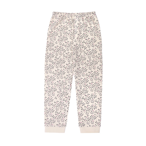 Cream Pattern Leggings