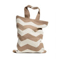 Brown and White Wool Bag