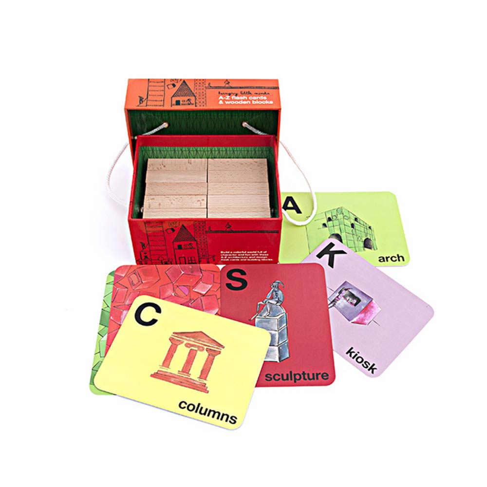 A-Z Flash Cards And Wooden Blocks.