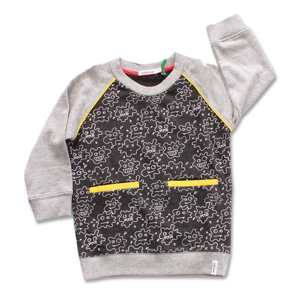 Black and Grey Jumper With Print