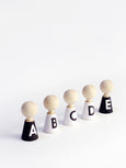 Alphabet Pebbles Wooden Dolls