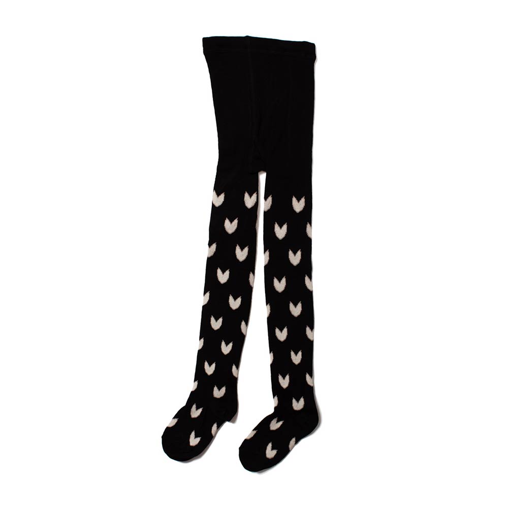 Black Pattern Knitted Tights